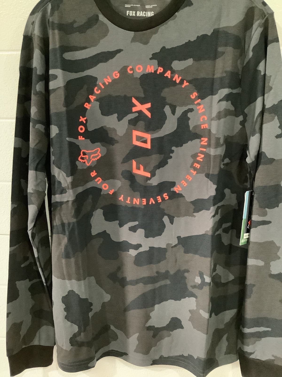 FOX CLEAN UP CAMO LS TECH TEE BLACK CAMO