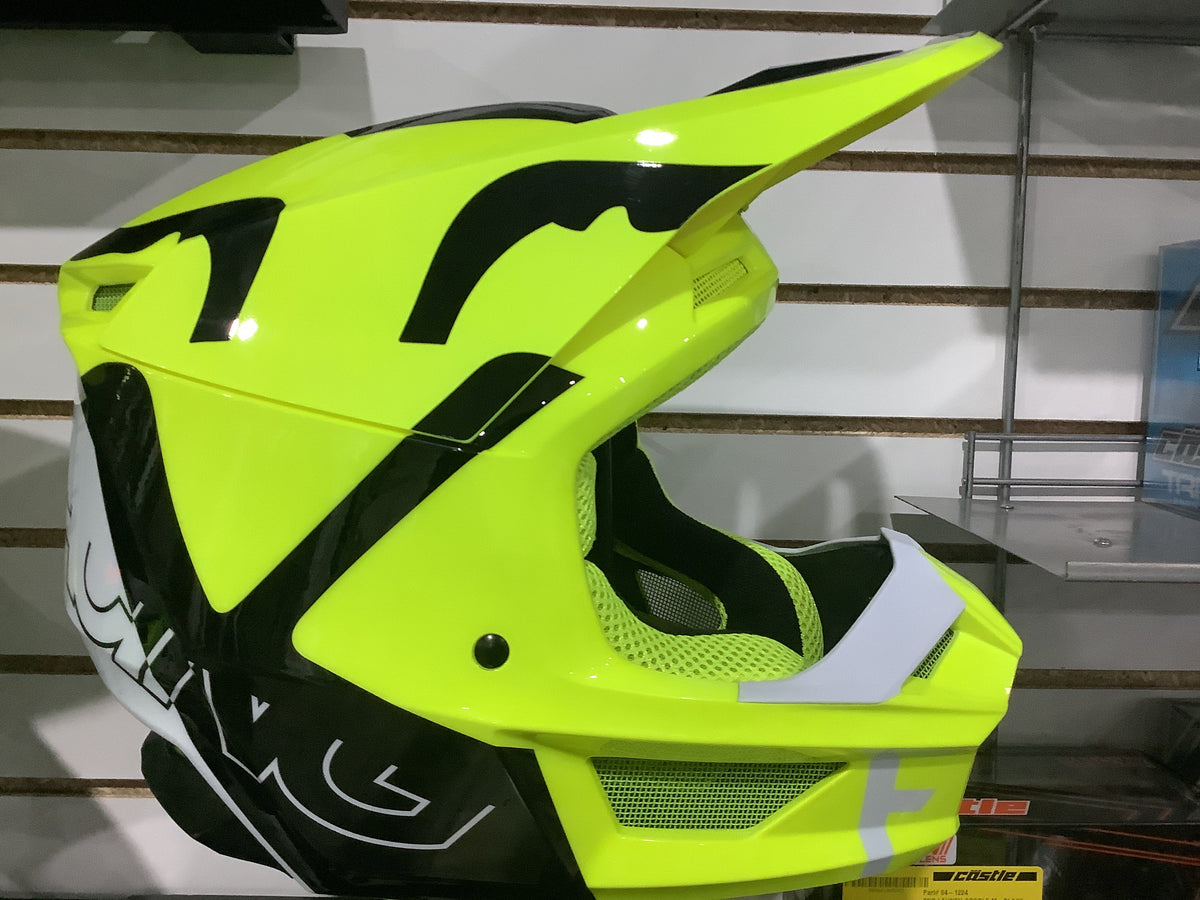 FOX V1 SKEW HELMET FLO YLW