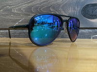 Load image into Gallery viewer, RAY BAN RB4320ch CHROMANCE MATTE BLACKW/GREEN MIRROR BLUE
