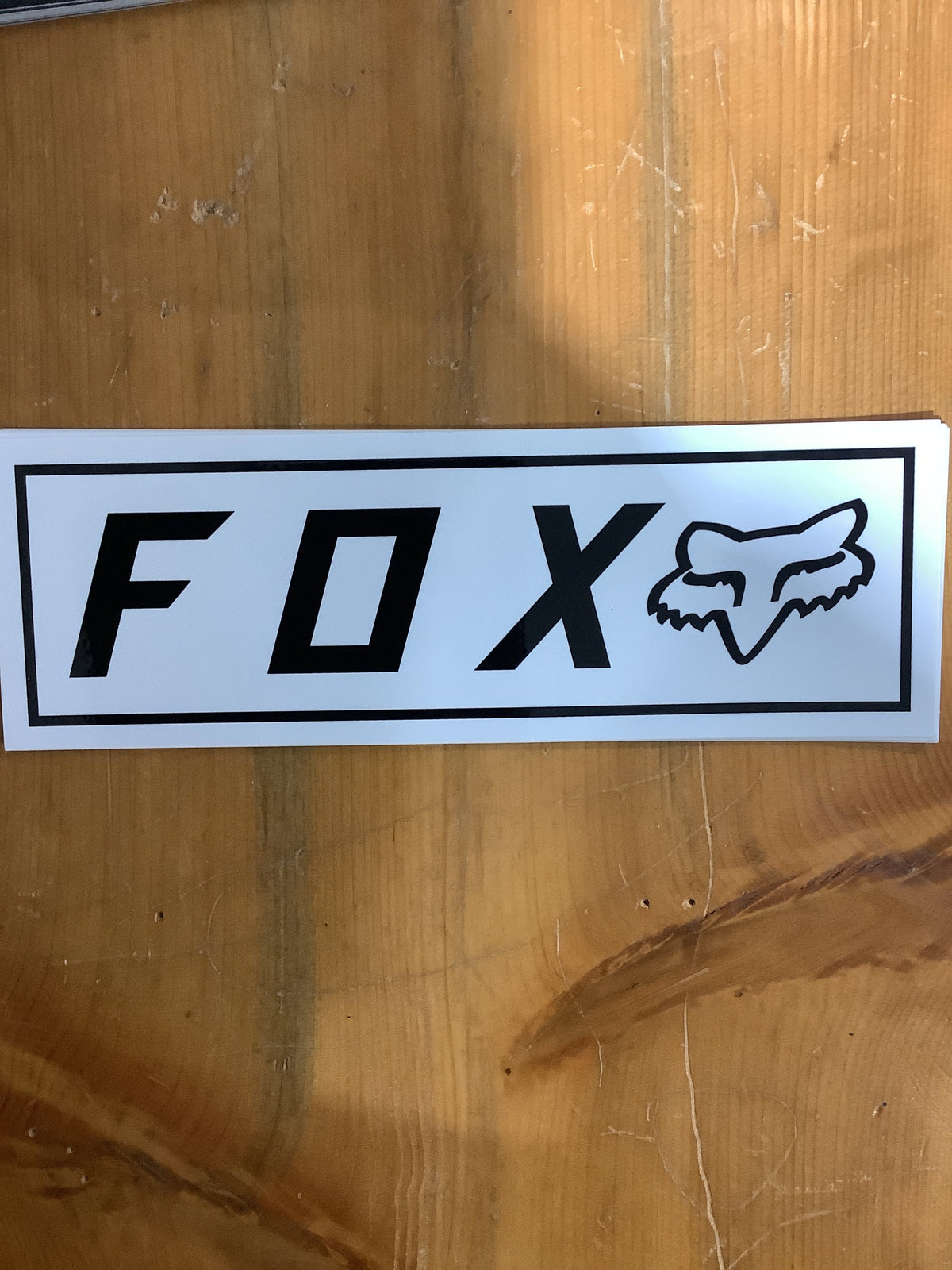 FOX BUMPER STICKER WHITE