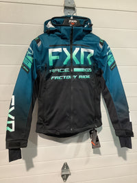 Load image into Gallery viewer, FXR WOMEN&#39;S RRX JACKET BLACK/OCEAN/MINT FADE
