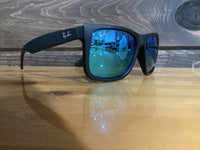 Load image into Gallery viewer, RAY BAN JUSTIN RUBBER BLACK/BLUE FLASH

