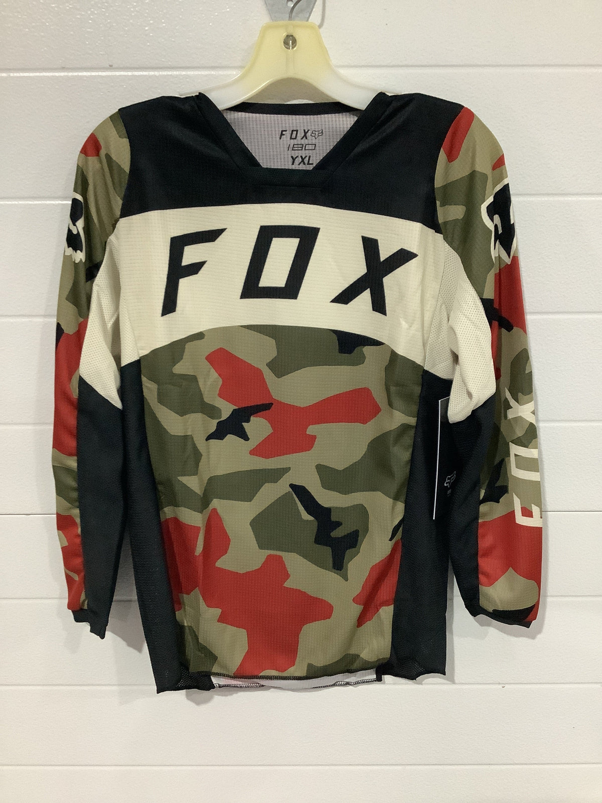 FOX YOUTH 180 BNKR JERSEY GREEN CAMO