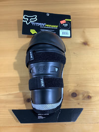 Load image into Gallery viewer, FOX PEEWEE TITAN KNEE/SHIN GUARD BLACK/SILVER
