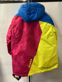 Load image into Gallery viewer, FXR Children Vertical Jacket Blue/Fuchsia/Yellow
