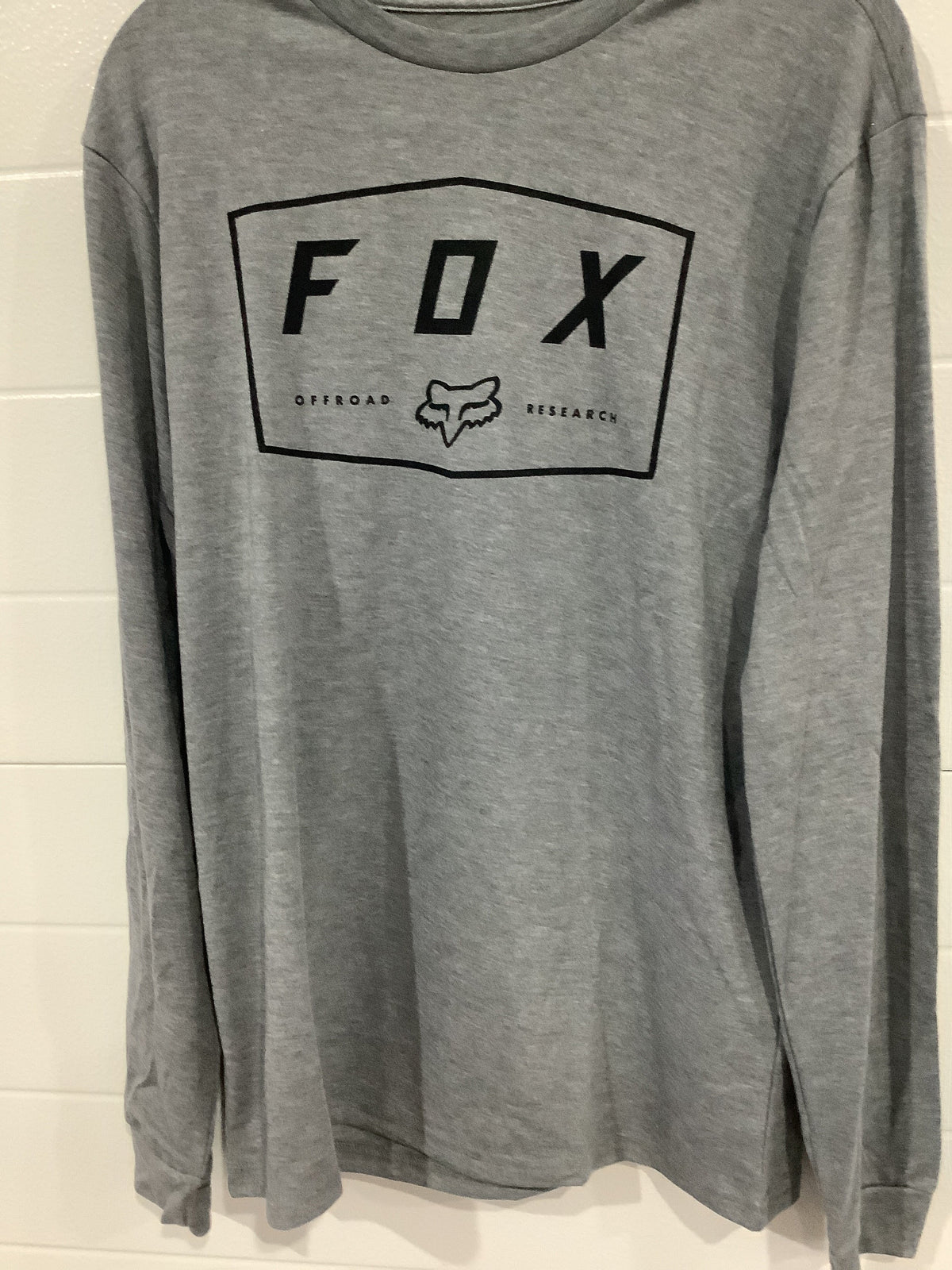 FOX BADGER LS TECH TEE HTR GRAPH