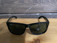 Load image into Gallery viewer, RAY BAN JUSTIN BLACK/DARK GREEN
