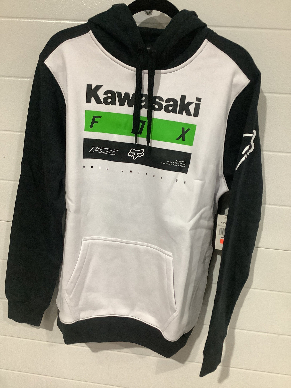 FOX KAWI STRIPES PO FLEECE BLACK/WHITE