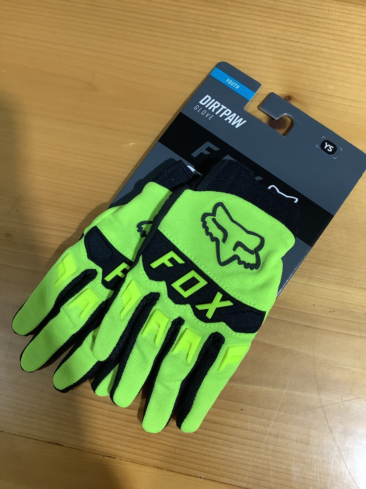 FOX YOUTH DIRTPAW GLOVE FLO YELLOW