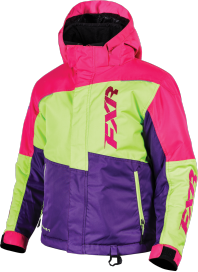 Load image into Gallery viewer, FXR YOUTH SQUADRON JACKET FUCHSIA/LIME/PURPLE
