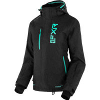 Load image into Gallery viewer, W FXR FRESH JACKET BLACK HEATHER/MINT
