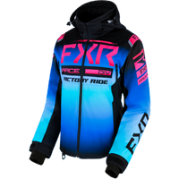 Load image into Gallery viewer, W FXR RRX JACKET BLACK/BLUE E PINK FADE
