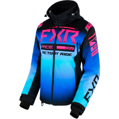 W FXR RRX JACKET BLACK/BLUE E PINK FADE