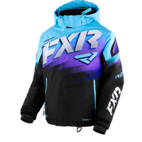 Load image into Gallery viewer, FXR CHILDS BOOST JACKET 23 BLACK/SKY/PURPLE
