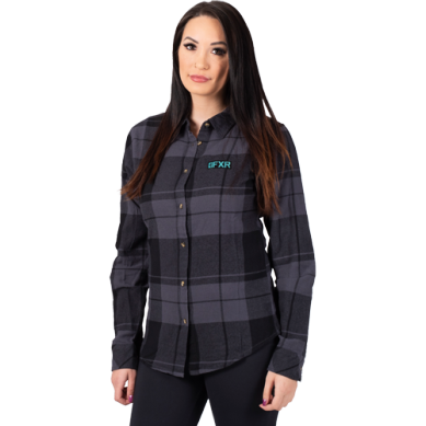 FXR WOMENS TIMBER PLAID SHIRT BLACK/GREY