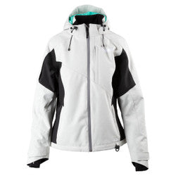 WOMENS RANGE INSULATED JACKET LIGHT GRAY WITH TEAL